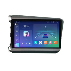 Navigatie dedicata cu Android Honda Civic IX Sedan 2011 - 2015, 8GB RAM, Radio GPS Dual Zone, Display 2K QLED 9.5" Touchscreen, Internet Wi-Fi si slot SIM 4G, Bluetooth, MirrorLink, USB