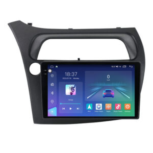 Navigatie dedicata cu Android Honda Civic VIII Hatchback 2006 - 2011, 4GB RAM, Radio GPS Dual Zone, Display 2K QLED 9.5" Touchscreen, Internet Wi-Fi si slot SIM 4G, Bluetooth, MirrorLink, USB