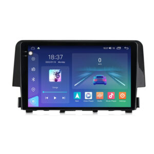Navigatie dedicata cu Android Honda Civic X 2015 - 2021, 8GB RAM, Radio GPS Dual Zone, Display 2K QLED 9.5" Touchscreen, Internet Wi-Fi si slot SIM 4G, Bluetooth, MirrorLink, USB