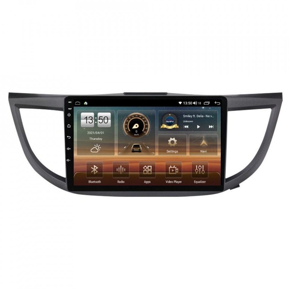 Navigatie dedicata cu Android Honda CR-V IV 2012 - 2018, 8GB RAM, Radio GPS Dual Zone, Display HD QLED 10" Touchscreen, Internet Wi-Fi si slot SIM 4G, Bluetooth, MirrorLink, USB