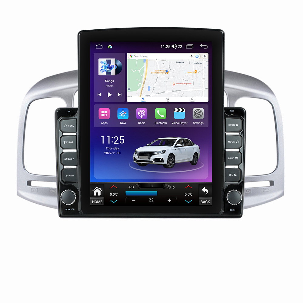 Navigatie dedicata cu Android Hyundai Accent III 2005 - 2010, 8GB RAM, Radio GPS Dual Zone, Touchscreen IPS 9.7" HD tip Tesla, Internet Wi-Fi si slot SIM 4G, Bluetooth, MirrorLink, USB