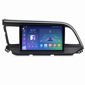 Navigatie dedicata cu Android Hyundai Elantra VI 2019 - 2020, 4GB RAM, Radio GPS Dual Zone, Display 2K QLED 9.5" Touchscreen, Internet Wi-Fi si slot SIM 4G, Bluetooth, MirrorLink, USB