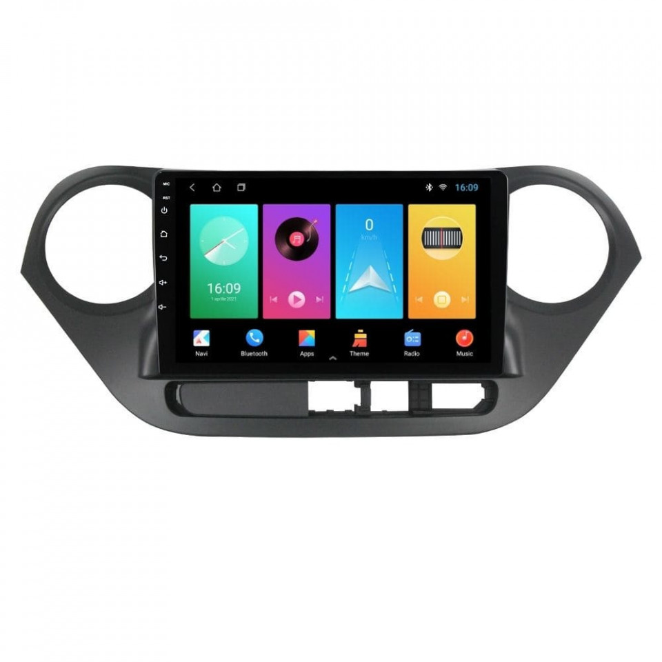 Navigatie dedicata cu Android Hyundai i10 2013 - 2019, 1GB RAM, Radio GPS Dual Zone, Display HD IPS 9" Touchscreen, Internet Wi-Fi, Bluetooth, MirrorLink, USB