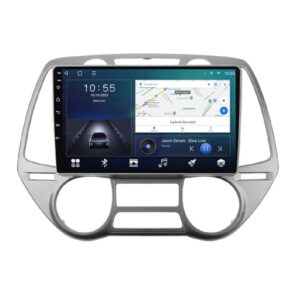 Navigatie dedicata cu Android Hyundai i20 2008 - 2012, clima automata, 2GB RAM, Radio GPS Dual Zone, Display HD QLED 9" Touchscreen, Internet Wi-Fi si slot SIM 4G, Bluetooth, MirrorLink, USB