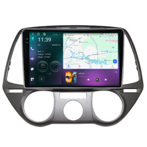 Navigatie dedicata cu Android Hyundai i20 2008 - 2012, clima manuala, 12GB RAM, Radio GPS Dual Zone, Display 2K QLED 9.5" Touchscreen, Internet Wi-Fi si slot SIM 4G, Bluetooth, MirrorLink, USB
