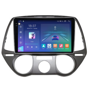 Navigatie dedicata cu Android Hyundai i20 2008 - 2012, clima manuala, 4GB RAM, Radio GPS Dual Zone, Display 2K QLED 9.5" Touchscreen, Internet Wi-Fi si slot SIM 4G, Bluetooth, MirrorLink, USB