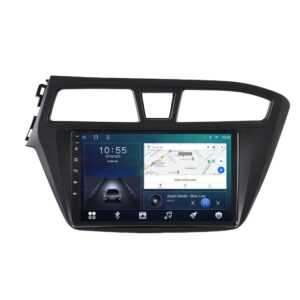 Navigatie dedicata cu Android Hyundai i20 2014 - 2018, 2GB RAM, Radio GPS Dual Zone, Display HD QLED 9" Touchscreen, Internet Wi-Fi si slot SIM 4G, Bluetooth, MirrorLink, USB