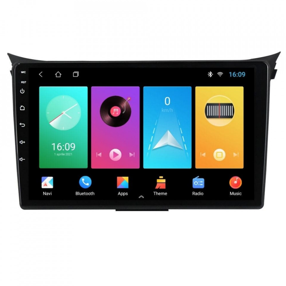 Navigatie dedicata cu Android Hyundai i30 2011 - 2017, 1GB RAM, Radio GPS Dual Zone, Display HD IPS 9" Touchscreen, Internet Wi-Fi, Bluetooth, MirrorLink, USB