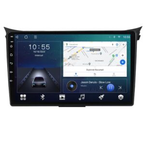 Navigatie dedicata cu Android Hyundai i30 2011 - 2017, 2GB RAM, Radio GPS Dual Zone, Display HD QLED 9" Touchscreen, Internet Wi-Fi si slot SIM 4G, Bluetooth, MirrorLink, USB