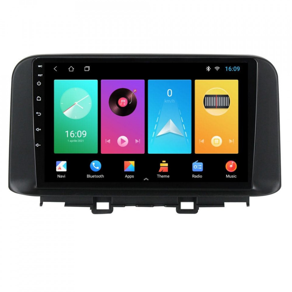 Navigatie dedicata cu Android Hyundai Kona dupa 2017, 2GB RAM, Radio GPS Dual Zone, Display HD IPS 10" Touchscreen, Internet Wi-Fi, Bluetooth, MirrorLink, USB