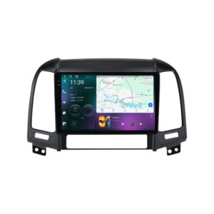 Navigatie dedicata cu Android Hyundai Santa Fe II 2006 - 2012, 12GB RAM, Radio GPS Dual Zone, Display 2K QLED 9.5" Touchscreen, Internet Wi-Fi si slot SIM 4G, Bluetooth, MirrorLink, USB