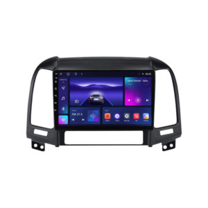 Navigatie dedicata cu Android Hyundai Santa Fe II 2006 - 2012, 3GB RAM, Radio GPS Dual Zone, Display HD QLED 9" Touchscreen, Internet Wi-Fi si slot SIM 4G, Bluetooth, MirrorLink, USB
