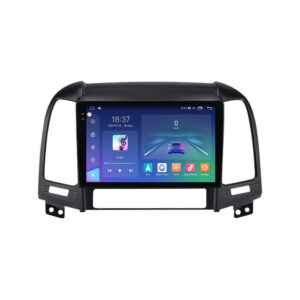 Navigatie dedicata cu Android Hyundai Santa Fe II 2006 - 2012, 4GB RAM, Radio GPS Dual Zone, Display 2K QLED 9.5" Touchscreen, Internet Wi-Fi si slot SIM 4G, Bluetooth, MirrorLink, USB