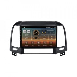 Navigatie dedicata cu Android Hyundai Santa Fe II 2006 - 2012, 6GB RAM, Radio GPS Dual Zone, Display HD QLED 9" Touchscreen, Internet Wi-Fi si slot SIM 4G, Bluetooth, MirrorLink, USB