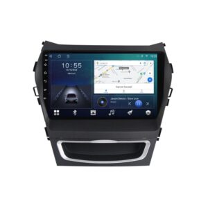 Navigatie dedicata cu Android Hyundai Santa Fe III / Grand Santa Fe 2012 - 2018, 2GB RAM, Radio GPS Dual Zone, Display HD QLED 9" Touchscreen, Internet Wi-Fi si slot SIM 4G, Bluetooth, MirrorLink, USB