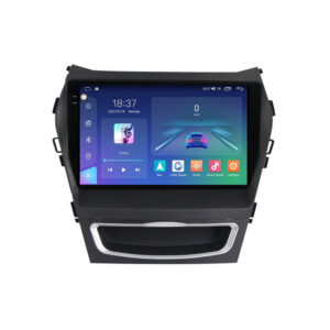 Navigatie dedicata cu Android Hyundai Santa Fe III / Grand Santa Fe 2012 - 2018, 8GB RAM, Radio GPS Dual Zone, Display 2K QLED 9.5" Touchscreen, Internet Wi-Fi si slot SIM 4G, Bluetooth, MirrorLink, USB