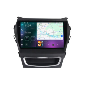 Navigatie dedicata cu Android Hyundai Santa Fe III / Grand Santa Fe 2012 - 2018, 12GB RAM, Radio GPS Dual Zone, Display 2K QLED 9.5" Touchscreen, Internet Wi-Fi si slot SIM 4G, Bluetooth, MirrorLink, USB