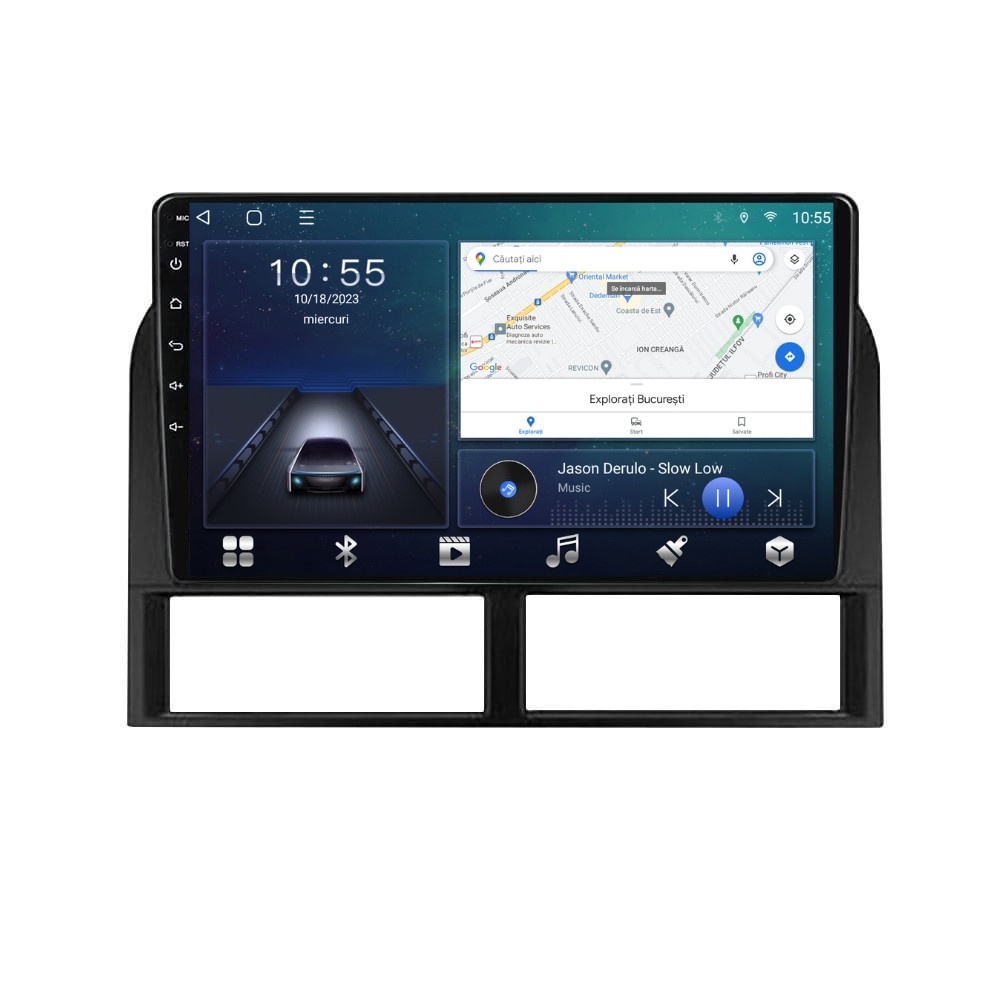 Navigatie dedicata cu Android Jeep Grand Cherokee II 1998 - 2005, 2GB RAM, Radio GPS Dual Zone, Display HD QLED 9" Touchscreen, Internet Wi-Fi si slot SIM 4G, Bluetooth, MirrorLink, USB