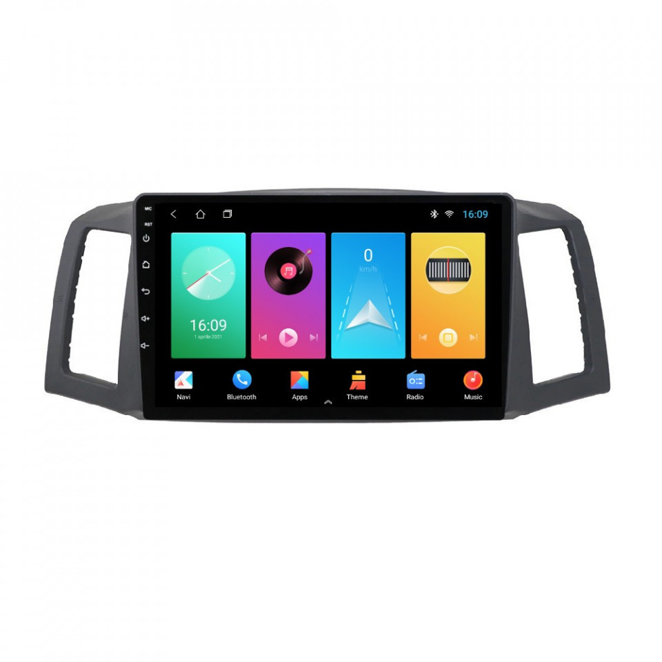 Navigatie dedicata cu Android Jeep Grand Cherokee III 2004 - 2007 fara navigatie originala, 2GB RAM, Radio GPS Dual Zone, Display HD IPS 10" Touchscreen, Internet Wi-Fi, Bluetooth, MirrorLink, USB