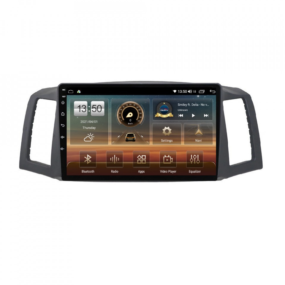 Navigatie dedicata cu Android Jeep Grand Cherokee III 2004 - 2007 fara navigatie originala, 6GB RAM, Radio GPS Dual Zone, Display HD QLED 10" Touchscreen, Internet Wi-Fi si slot SIM 4G, Bluetooth, MirrorLink, USB
