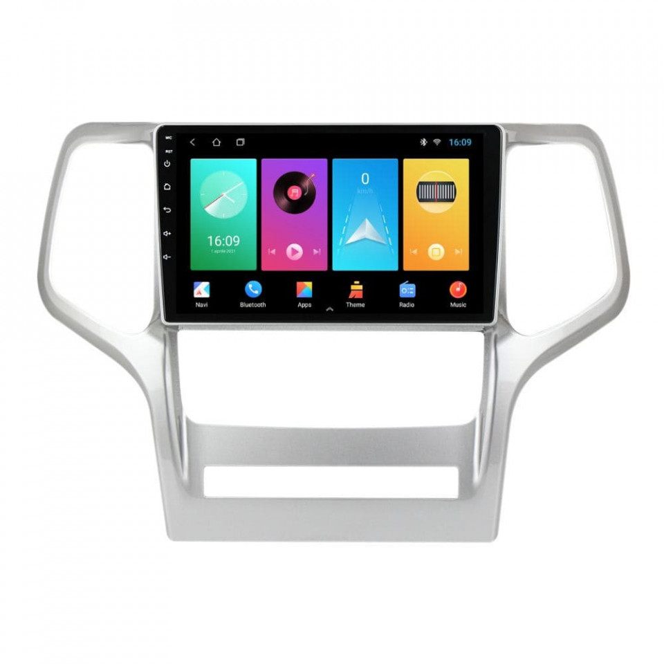 Navigatie dedicata cu Android Jeep Grand Cherokee IV 2011 - 2014, 2GB RAM, Radio GPS Dual Zone, Display HD IPS 9" Touchscreen, Internet Wi-Fi, Bluetooth, MirrorLink, USB