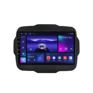 Navigatie dedicata cu Android Jeep Renegade dupa 2014, 3GB RAM, Radio GPS Dual Zone, Display HD QLED 9" Touchscreen, Internet Wi-Fi si slot SIM 4G, Bluetooth, MirrorLink, USB