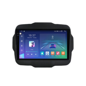 Navigatie dedicata cu Android Jeep Renegade dupa 2014, 8GB RAM, Radio GPS Dual Zone, Display 2K QLED 9.5" Touchscreen, Internet Wi-Fi si slot SIM 4G, Bluetooth, MirrorLink, USB