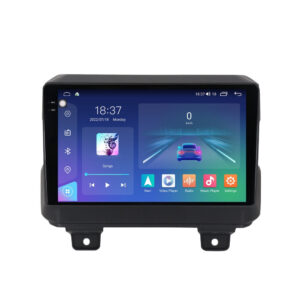 Navigatie dedicata cu Android Jeep Wrangler IV dupa 2018, 4GB RAM, Radio GPS Dual Zone, Display 2K QLED 9.5" Touchscreen, Internet Wi-Fi si slot SIM 4G, Bluetooth, MirrorLink, USB