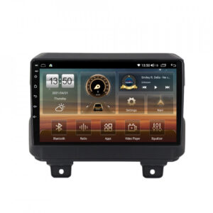Navigatie dedicata cu Android Jeep Wrangler IV dupa 2018, 4GB RAM, Radio GPS Dual Zone, Display HD QLED 9" Touchscreen, Internet Wi-Fi si slot SIM 4G, Bluetooth, MirrorLink, USB