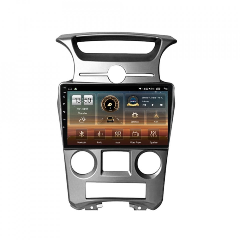 Navigatie dedicata cu Android KIA Carens III 2006 - 2013, clima automata, 4GB RAM, Radio GPS Dual Zone, Display HD QLED 9" Touchscreen, Internet Wi-Fi si slot SIM 4G, Bluetooth, MirrorLink, USB