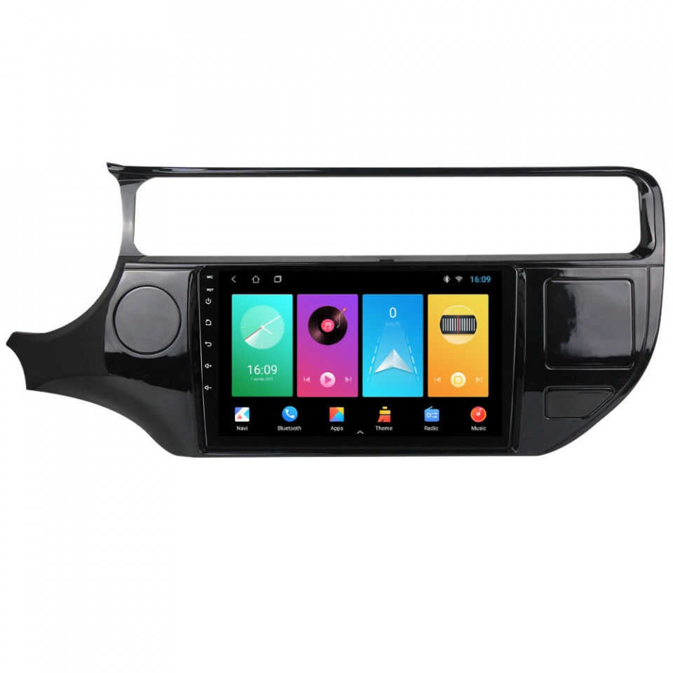 Navigatie dedicata cu Android Kia Rio III 2014 - 2017, 1GB RAM, Radio GPS Dual Zone, Display HD IPS 9" Touchscreen, Internet Wi-Fi, Bluetooth, MirrorLink, USB