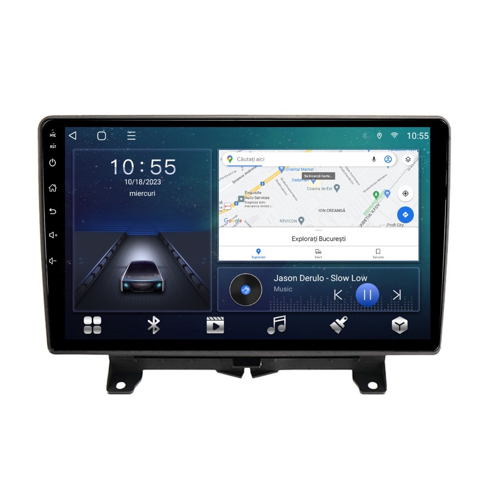 Navigatie dedicata cu Android Land Rover Range Rover Sport I 2005 - 2009, 2GB RAM, Radio GPS Dual Zone, Display HD QLED 9" Touchscreen, Internet Wi-Fi si slot SIM 4G, Bluetooth, MirrorLink, USB