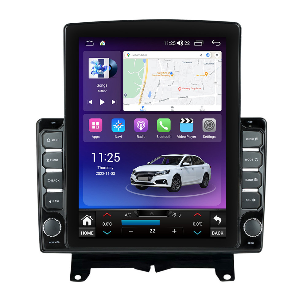 Navigatie dedicata cu Android Land Rover Range Rover Sport I 2005 - 2009, 8GB RAM, Radio GPS Dual Zone, Touchscreen IPS 9.7" HD tip Tesla, Internet Wi-Fi si slot SIM 4G, Bluetooth, MirrorLink, USB