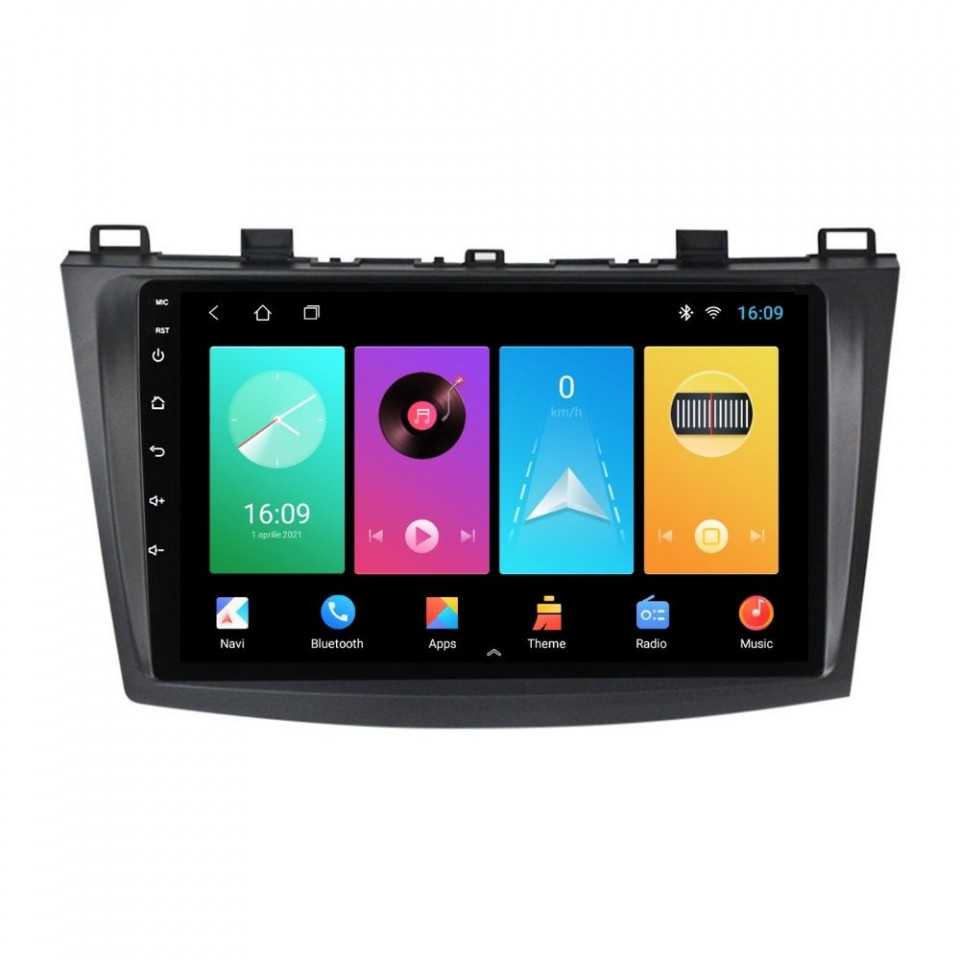 Navigatie dedicata cu Android Mazda 3 2009 - 2013, 1GB RAM, Radio GPS Dual Zone, Display HD IPS 9" Touchscreen, Internet Wi-Fi, Bluetooth, MirrorLink, USB