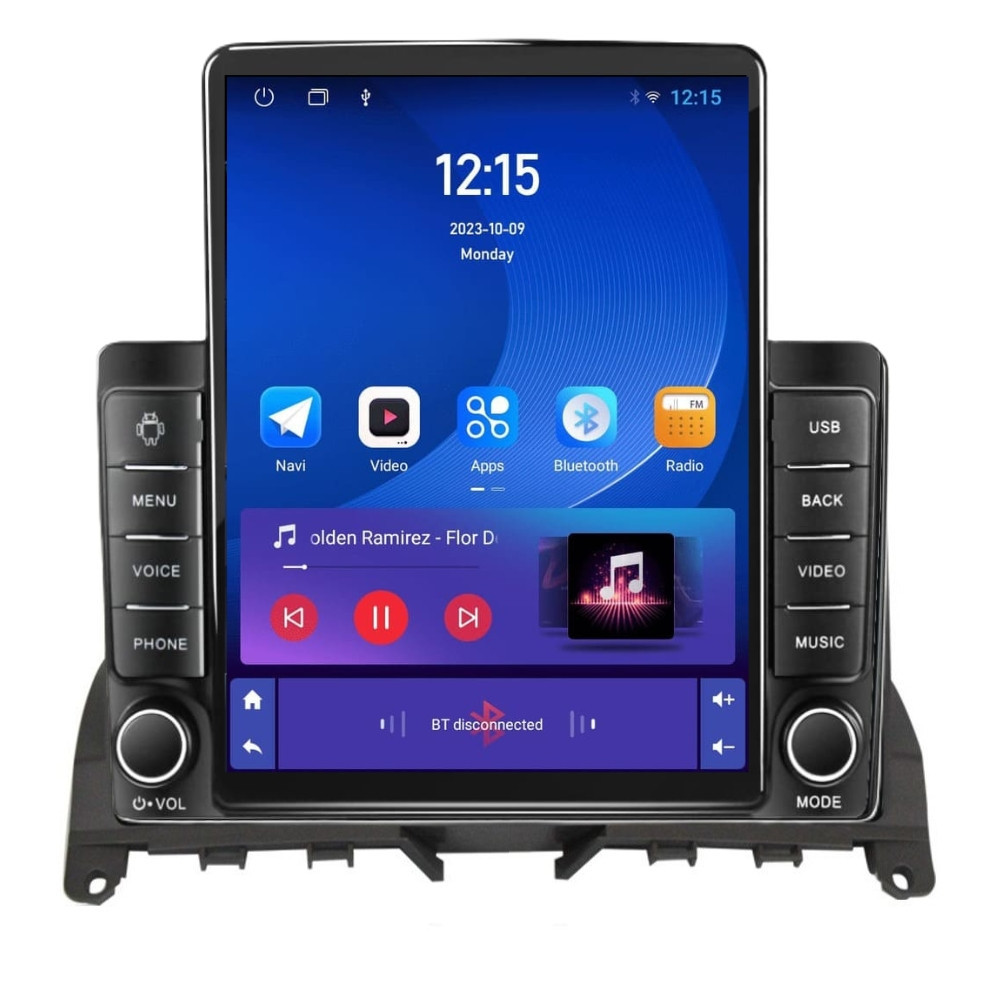 Navigatie dedicata cu Android Mercedes C-Class W204 2007 - 2011, 1GB RAM, Radio GPS Dual Zone, Touchscreen IPS 9.7" HD tip Tesla, Internet Wi-Fi, Bluetooth, MirrorLink, USB