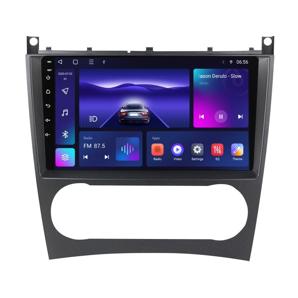 Navigatie dedicata cu Android Mercedes CLC-Class CL203 2008 - 2011, 3GB RAM, Radio GPS Dual Zone, Display HD QLED 9" Touchscreen, Internet Wi-Fi si slot SIM 4G, Bluetooth, MirrorLink, USB