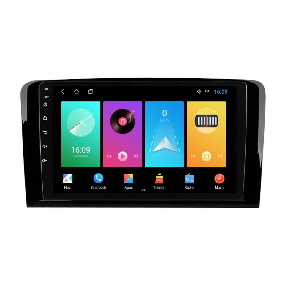 Navigatie dedicata cu Android Mercedes M-Class ML W164 2005 - 2012, 2GB RAM, Radio GPS Dual Zone, Display HD IPS 9" Touchscreen, Internet Wi-Fi, Bluetooth, MirrorLink, USB