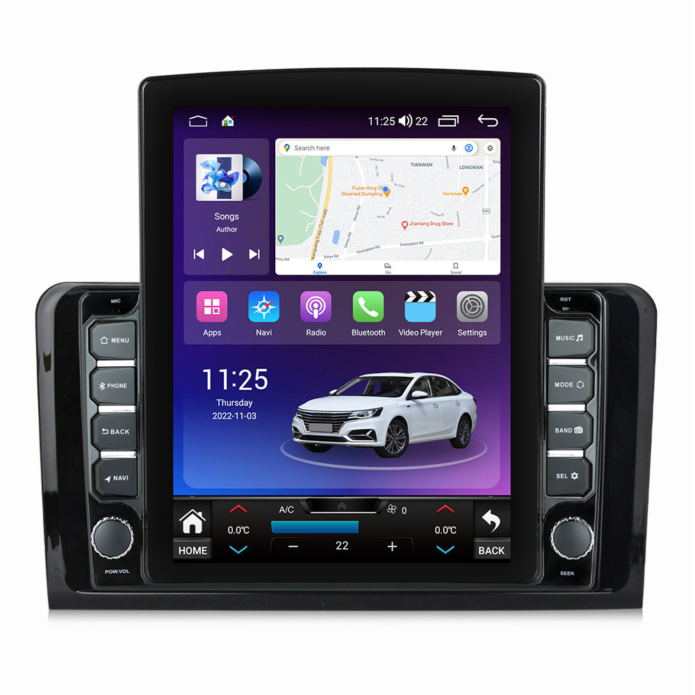 Navigatie dedicata cu Android Mercedes M-Class ML W164 2005 - 2012, 8GB RAM, Radio GPS Dual Zone, Touchscreen IPS 9.7" HD tip Tesla, Internet Wi-Fi si slot SIM 4G, Bluetooth, MirrorLink, USB