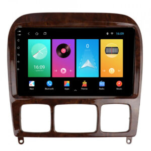 Navigatie dedicata cu Android Mercedes S-Class W220 1998 - 2005, 2GB RAM, Radio GPS Dual Zone, Display HD IPS 9" Touchscreen, Internet Wi-Fi, Bluetooth, MirrorLink, USB