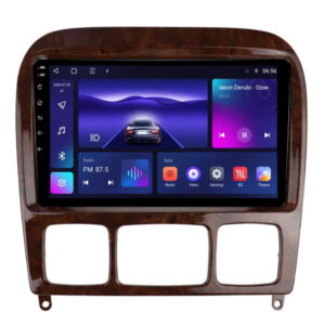 Navigatie dedicata cu Android Mercedes S-Class W220 1998 - 2005, 3GB RAM, Radio GPS Dual Zone, Display HD QLED 9" Touchscreen, Internet Wi-Fi si slot SIM 4G, Bluetooth, MirrorLink, USB