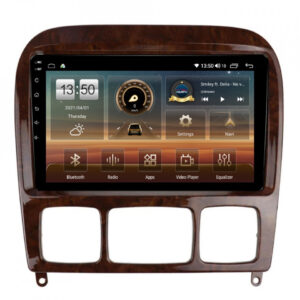 Navigatie dedicata cu Android Mercedes S-Class W220 1998 - 2005, 4GB RAM, Radio GPS Dual Zone, Display HD QLED 9" Touchscreen, Internet Wi-Fi si slot SIM 4G, Bluetooth, MirrorLink, USB