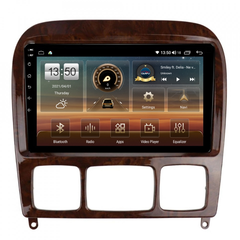 Navigatie dedicata cu Android Mercedes S-Class W220 1998 - 2005, 8GB RAM, Radio GPS Dual Zone, Display HD QLED 9" Touchscreen, Internet Wi-Fi si slot SIM 4G, Bluetooth, MirrorLink, USB