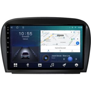 Navigatie dedicata cu Android Mercedes SL R230 2001 - 2012, 2GB RAM, Radio GPS Dual Zone, Display HD QLED 9" Touchscreen, Internet Wi-Fi si slot SIM 4G, Bluetooth, MirrorLink, USB