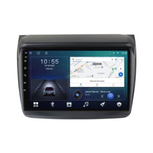 Navigatie dedicata cu Android Mitsubishi L200 2005 - 2015, 2GB RAM, Radio GPS Dual Zone, Display HD QLED 9" Touchscreen, Internet Wi-Fi si slot SIM 4G, Bluetooth, MirrorLink, USB