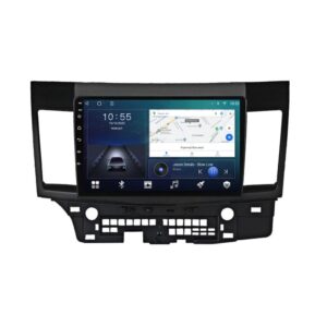 Navigatie dedicata cu Android Mitsubishi Lancer dupa 2007, 2GB RAM, Radio GPS Dual Zone, Display HD QLED 10" Touchscreen, Internet Wi-Fi si slot SIM 4G, Bluetooth, MirrorLink, USB