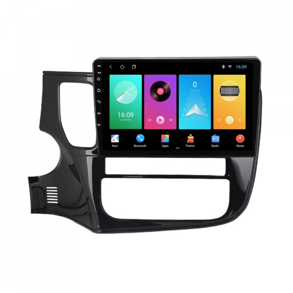 Navigatie dedicata cu Android Mitsubishi Outlander III 2012 - 2019, 2GB RAM, Radio GPS Dual Zone, Display HD IPS 10" Touchscreen, Internet Wi-Fi, Bluetooth, MirrorLink, USB
