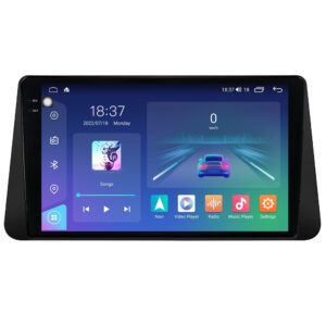 Navigatie dedicata cu Android Nissan Micra V dupa 2017, 4GB RAM, Radio GPS Dual Zone, Display 2K QLED 9.5" Touchscreen, Internet Wi-Fi si slot SIM 4G, Bluetooth, MirrorLink, USB