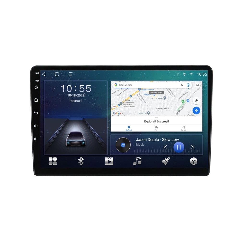 Navigatie dedicata cu Android Nissan Pathfinder III R51 2005 - 2014 fara navigatie originala, 2GB RAM, Radio GPS Dual Zone, Display HD QLED 9" Touchscreen, Internet Wi-Fi si slot SIM 4G, Bluetooth, MirrorLink, USB