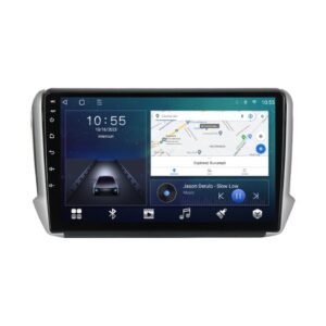 Navigatie dedicata cu Android Peugeot 2008 I 2013 - 2019, 2GB RAM, Radio GPS Dual Zone, Display HD QLED 10" Touchscreen, Internet Wi-Fi si slot SIM 4G, Bluetooth, MirrorLink, USB