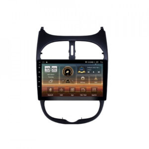 Navigatie dedicata cu Android Peugeot 206 1998 - 2009, 8GB RAM, Radio GPS Dual Zone, Display HD QLED 9" Touchscreen, Internet Wi-Fi si slot SIM 4G, Bluetooth, MirrorLink, USB